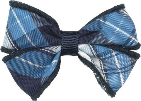 Girls Plaid Sm. Bow On Barette