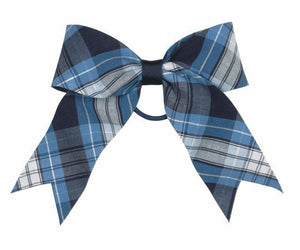 Girls Plaid Lg. Bow On Elastic