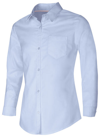 Junior Long Sleeve Oxford Shirt w/Logo