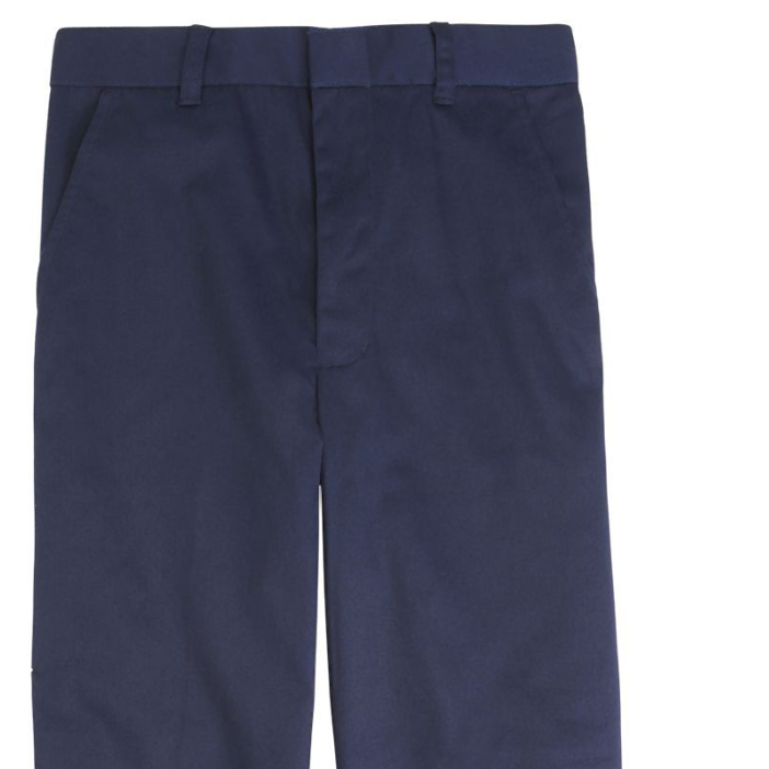 Boys Navy Flat Front Pant